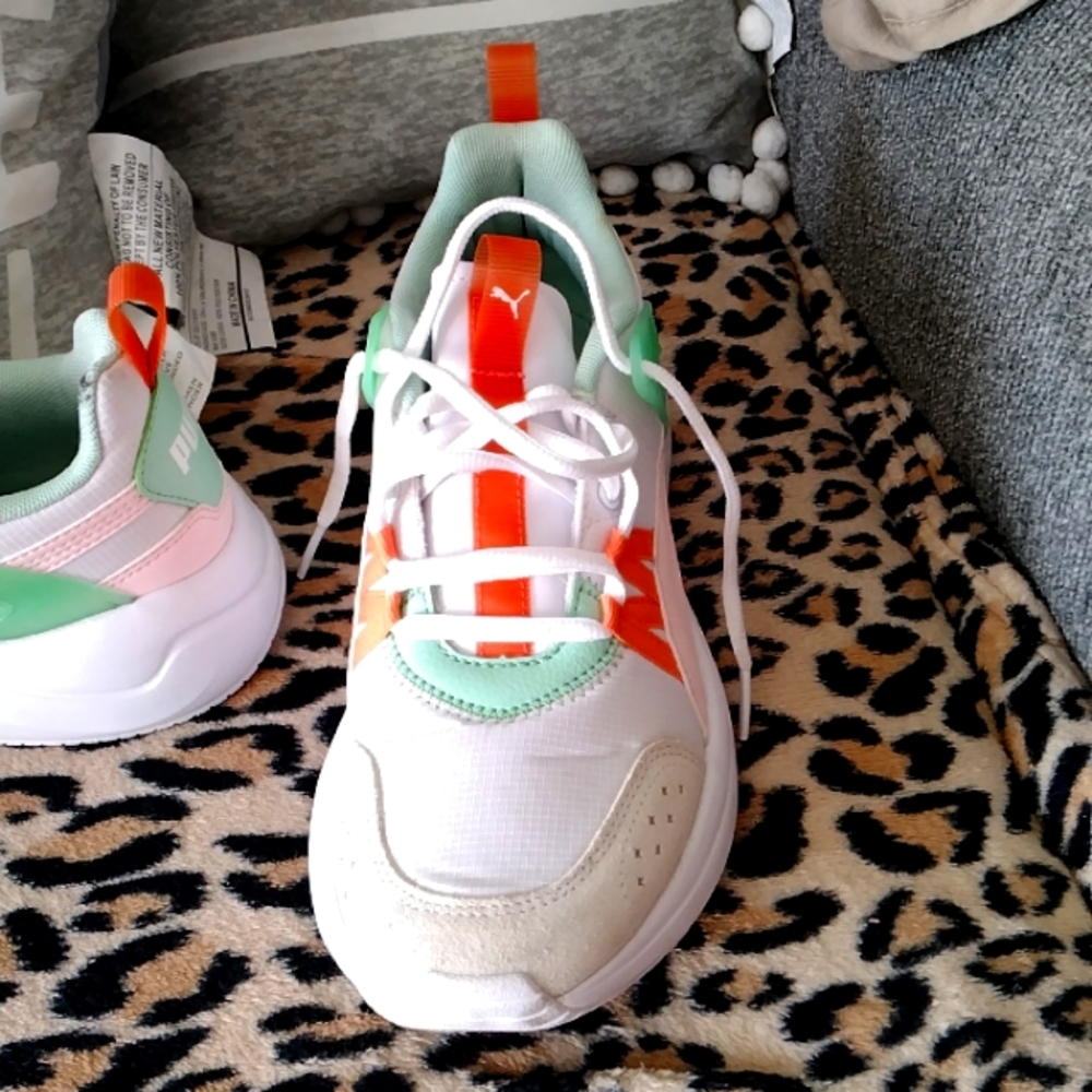 Puma Tennis shoes Pink, Green and Orange